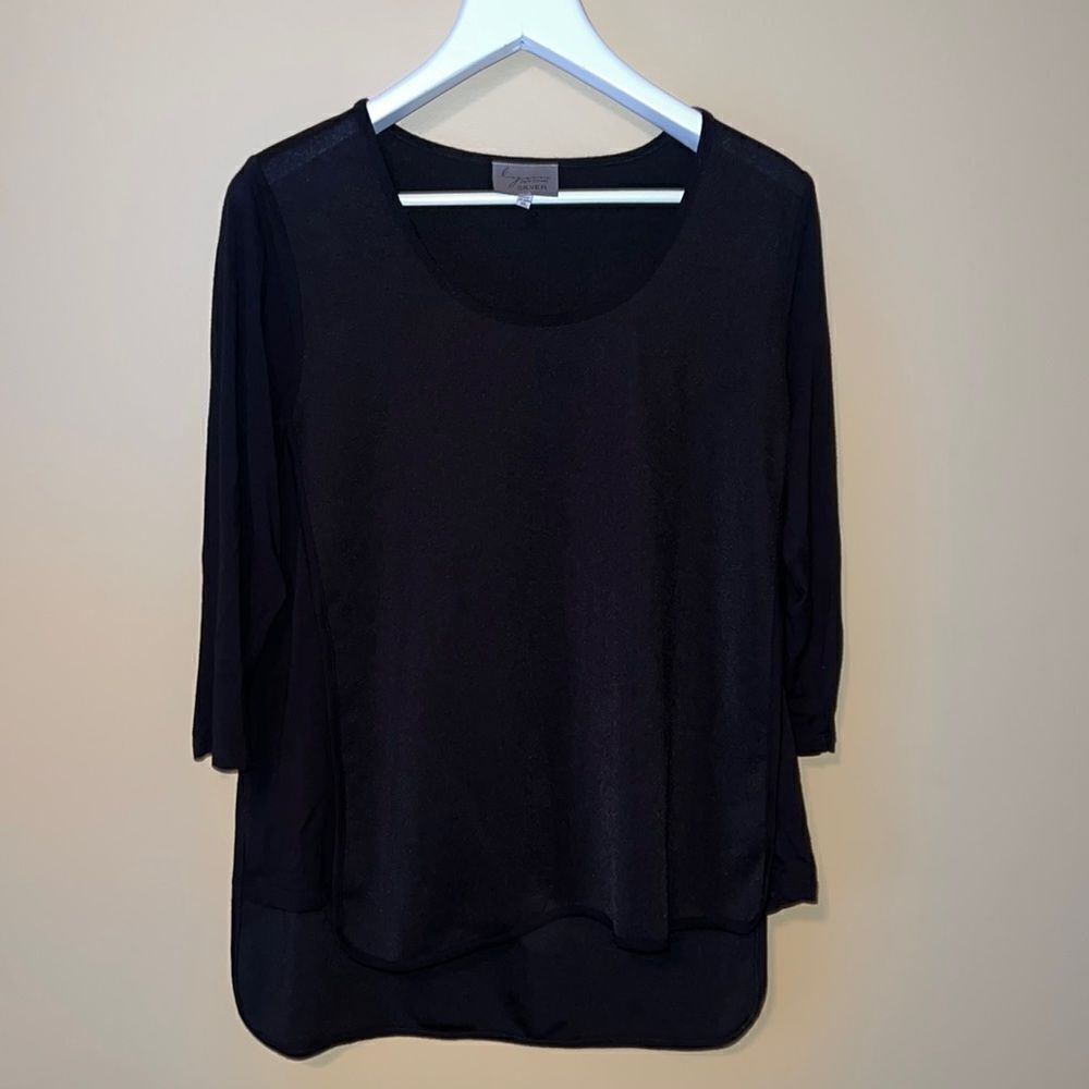 Lynn Ritchie Silver black top. XL. Excellent condition